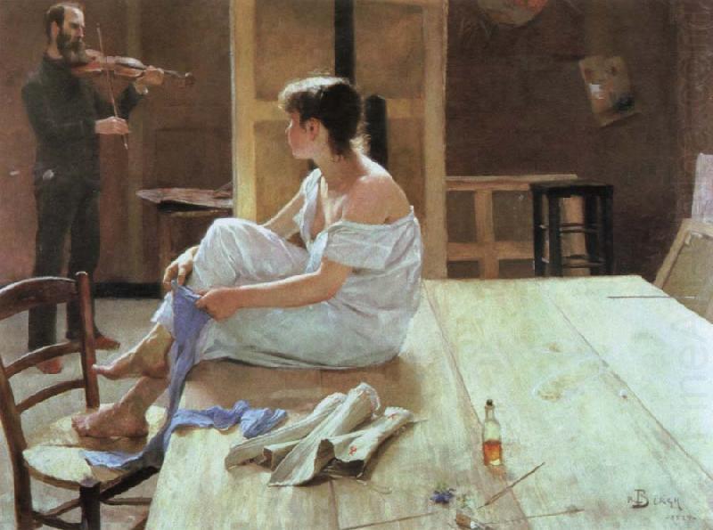 Richard Bergh after the pose china oil painting image